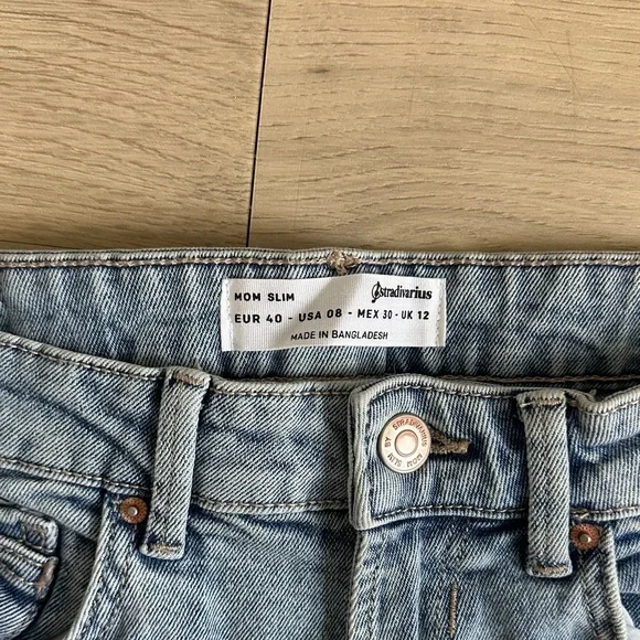 Stradivarius Sky Blue High Rise Jeans - Picture 2 of 4